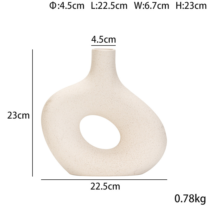 Modern Ceramic Decorative Vase for Shelves and Home Decor - Image 3