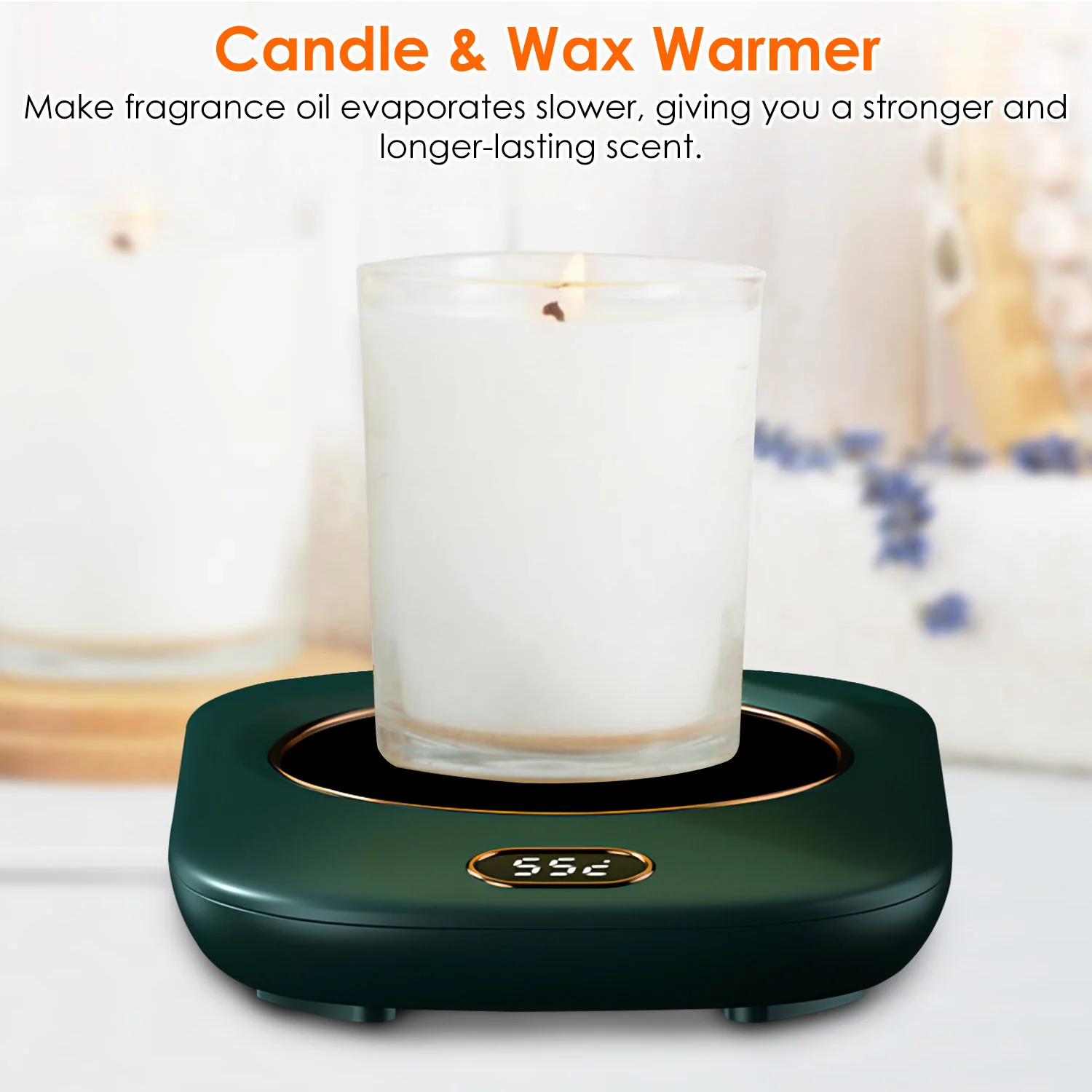 Electric Coffee Mug Warmer with 3 Temperature Settings for Desk - Image 4