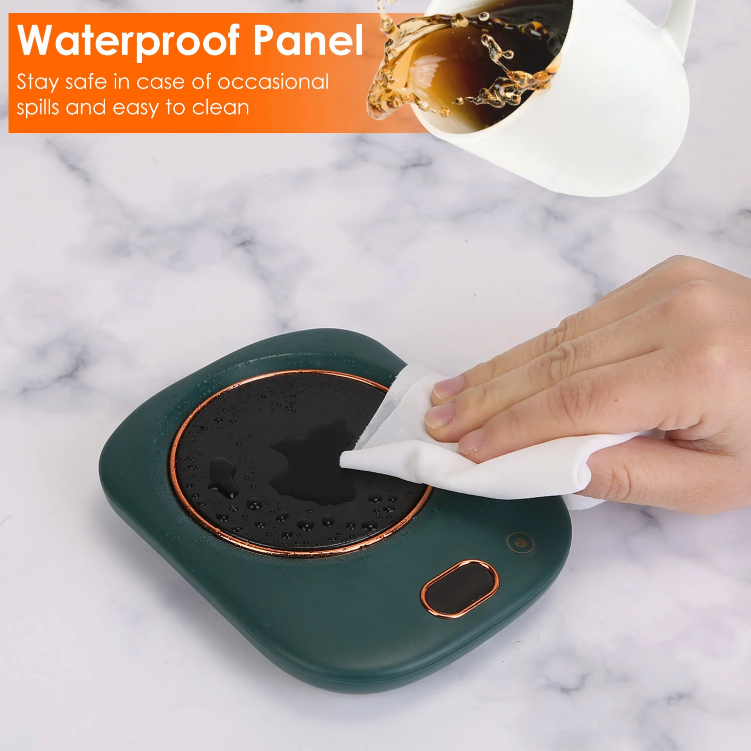 Electric Coffee Mug Warmer with 3 Temperature Settings for Desk - Image 6