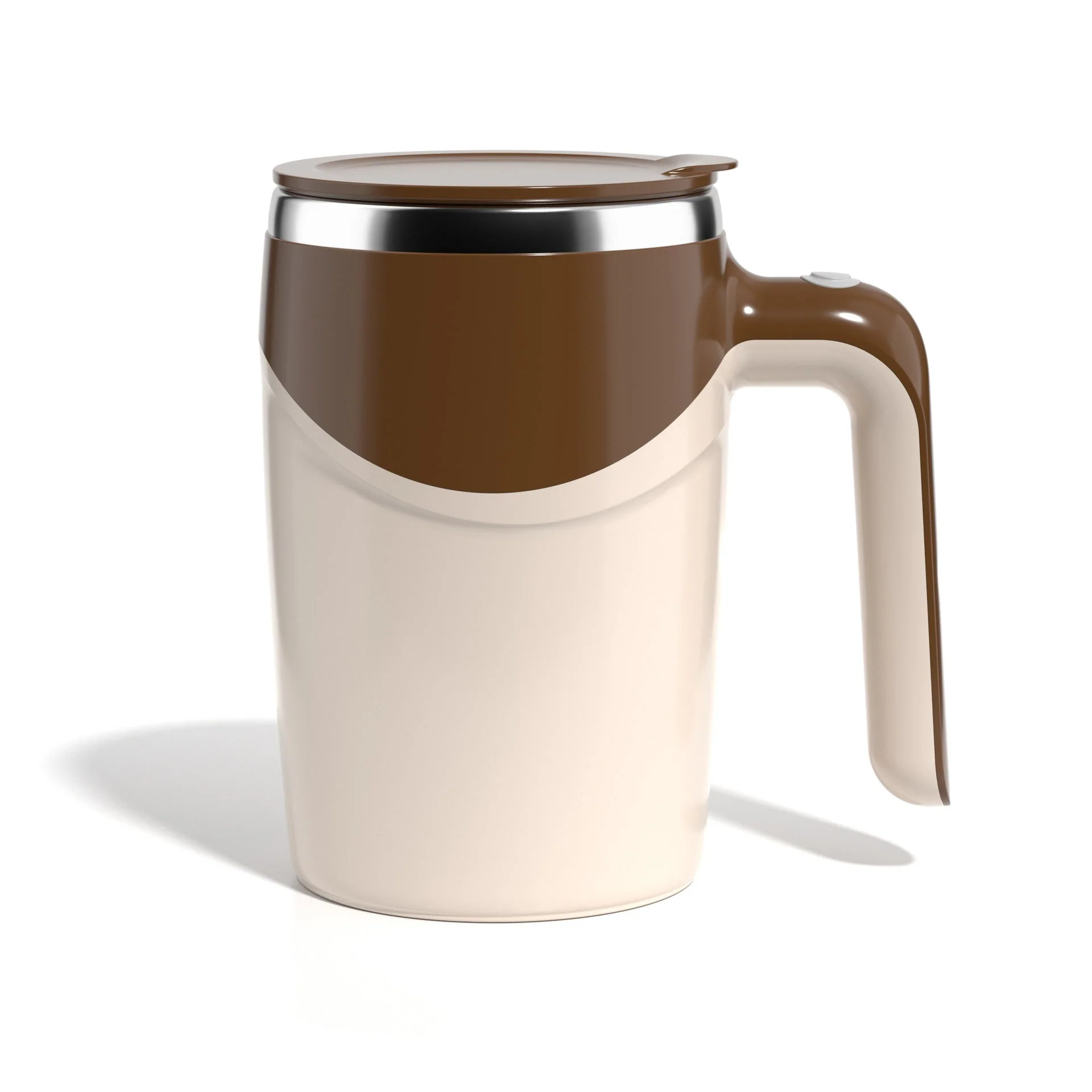 Rechargeable Self-Stirring Coffee Mug with Automatic Magnetic Mixing