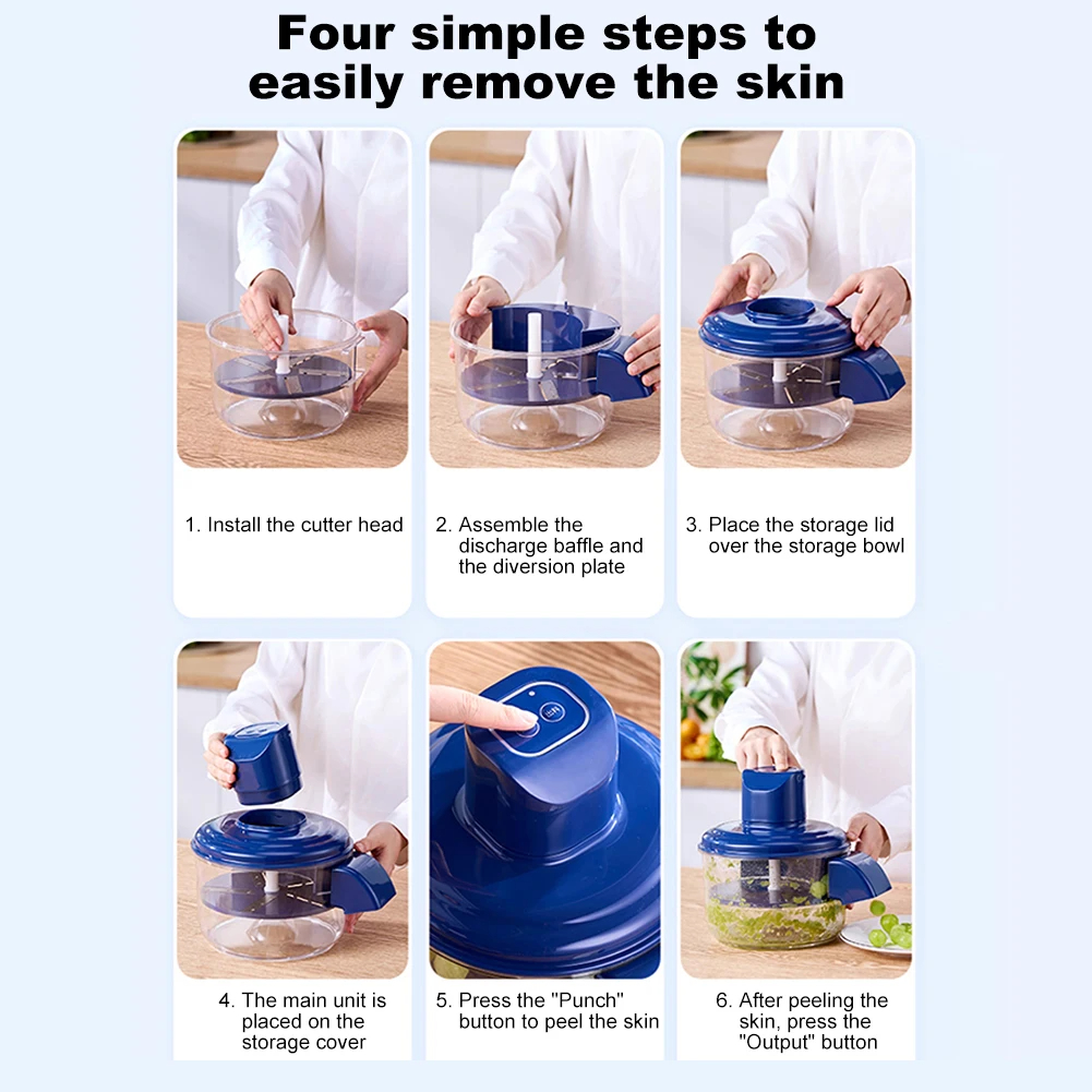 Rechargeable Electric Grape Peeler for Quick and Easy Fruit Peeling - Image 4